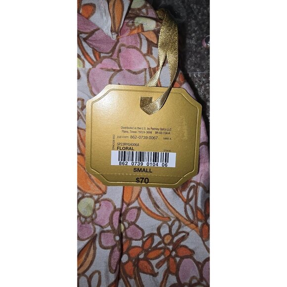 Floral Ruffle Sleeve Top By Ryegrass Small Orange & Pink - Picture 5 of 7